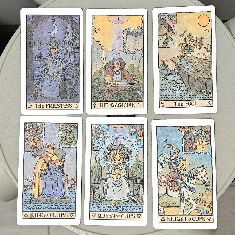 78 Pcs Tarot Cards Akashic Eye Tarot 10.3*6cm Reverse Pictorial Display on Each Card