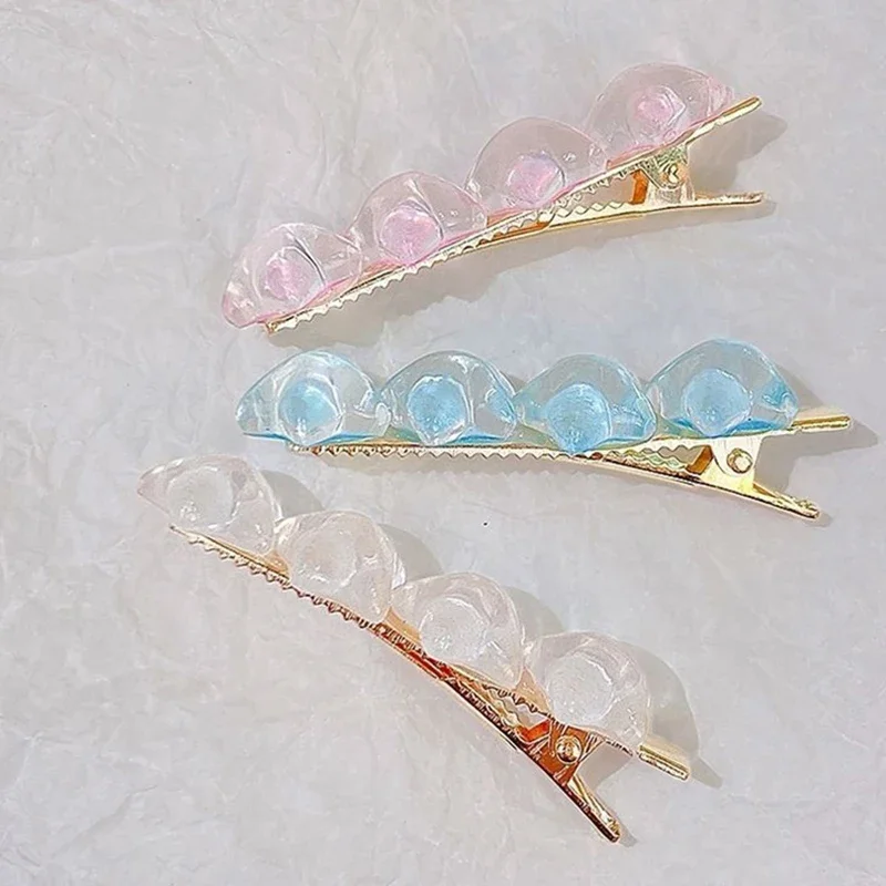 Summer New Fashion Gradient Star Hairpin Cute Girl Heart Duckbill Clip Sweet Cute Soft Girl Side Hair Accessories