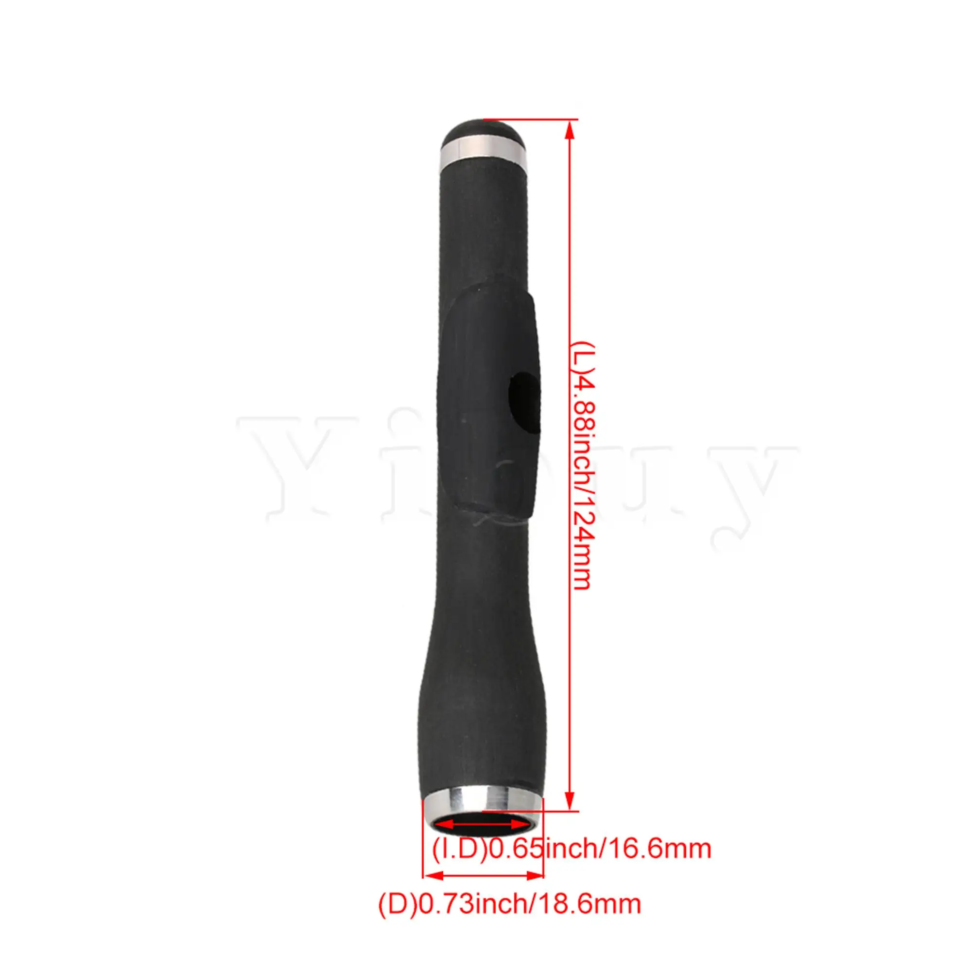 Yibuy 1.5cm Inner Dia Composite Wood Piccolo Head Joint Mouthpiece Replacement Black