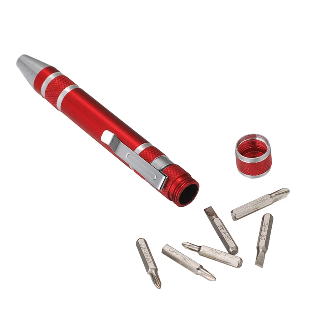 

1Set Screwdriver Tool Pen Hardened Head Magnetic Shaft Aluminum Body Repairing Tool Set for Electronics Maintenance