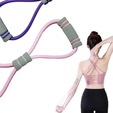 

Фигурка Saludea 8, эспандер с ручками, расширитель для рук и груди, йога, тренажерный зал, фитнес, тянущая веревка, эластичная 8 слов