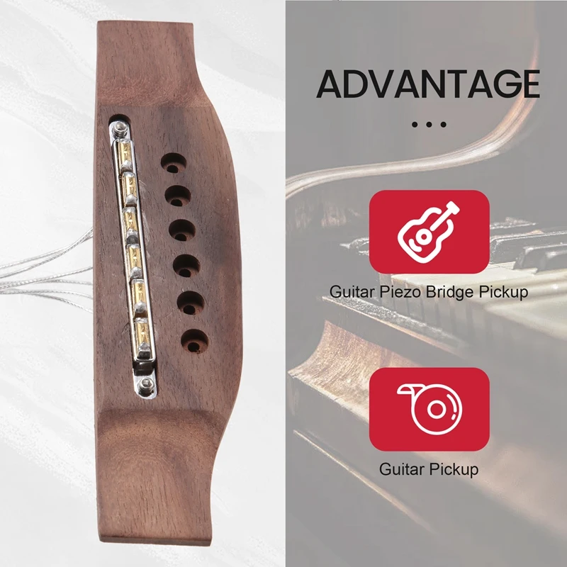 Acoustic Guitar Piezo Bridge Pickup With The Graininess Of An Electric Guitar For Acoustic Guitar Instrument Accessories