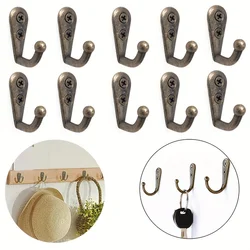 10PCS Single Key Hanger Retro Wall Mounted Coat Hook for Clothes Bag Hat Cabinet Hanging Household Storage Hooks Vintage Hanger