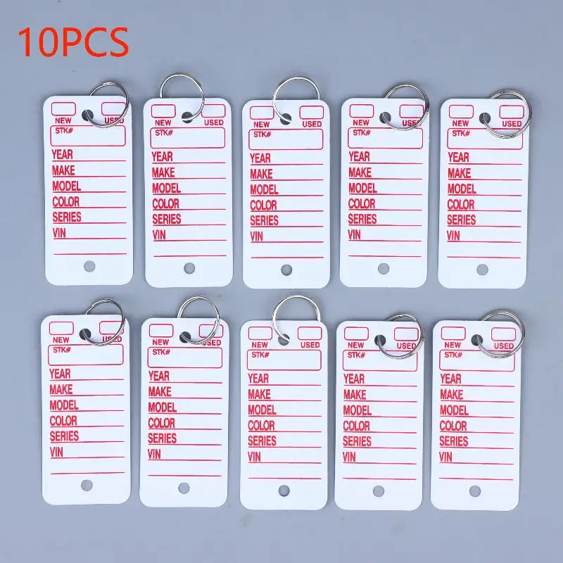 New 10PCS DIY Keychain, Stylish Card-shaped Car Keychain, Pet Name Tag, Waist Accessory Bag Charm, Handwritten Label