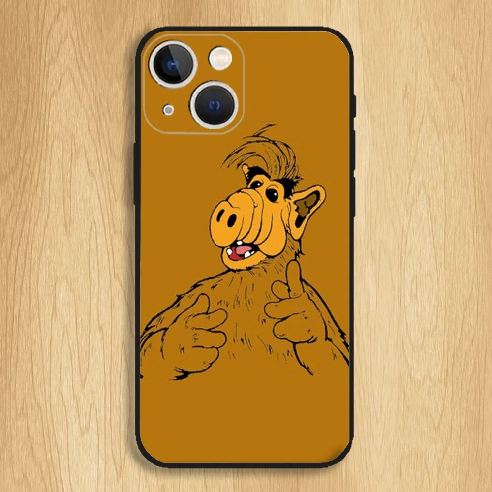 TV Series Alf Phone Case For iPhone15,14,13,12,11,Pro,Max,Plus,Mini,X,XS,XR,8,7,6,S,Plus,SE Soft Black Case