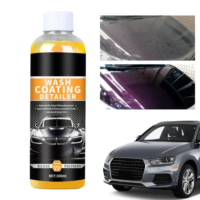 

Car Washing Quick Dry Car Wash Coating Detailer 100ml Car Washing Easily Clean Just Wipe With Water Safe For Cars Trucks