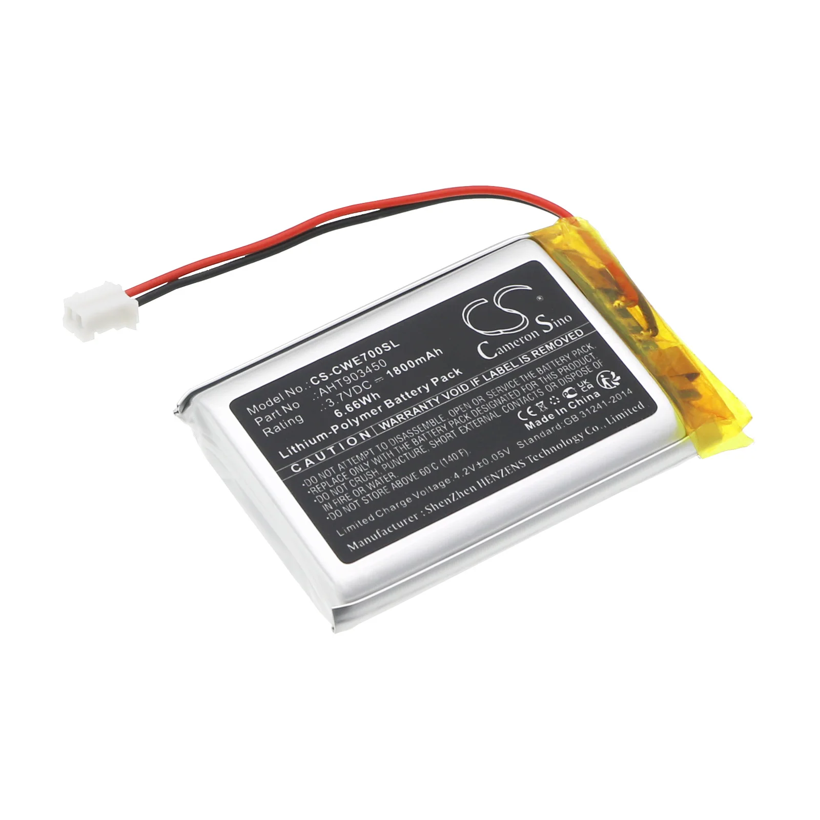 Batterie de remplacement CS pour COWIN E7, E7 Pro, AHT903450, 1800mAh, 6,66 Wh