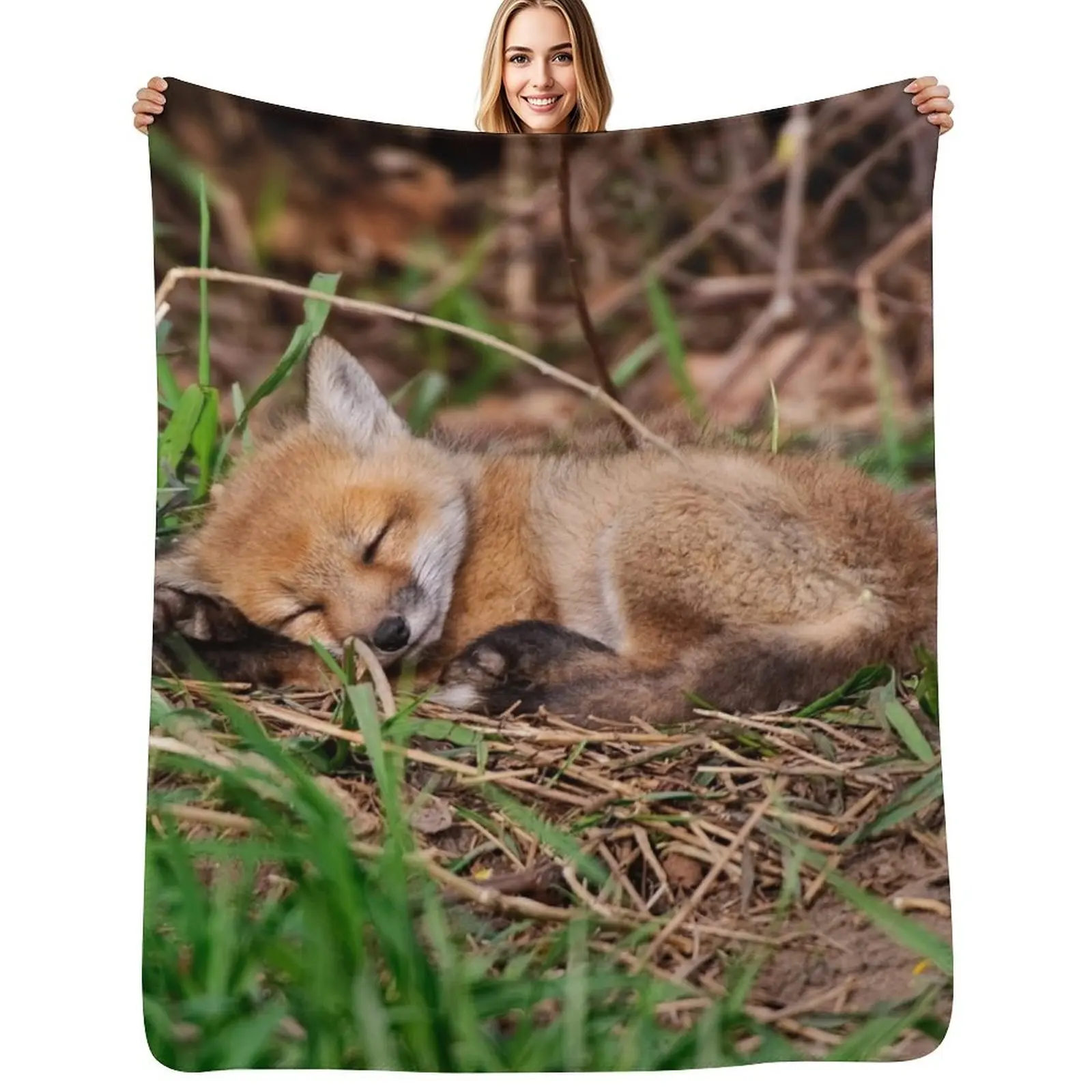 

Fox Kit 9 Throw Blanket Furrys Vintage wednesday Hairys Blankets