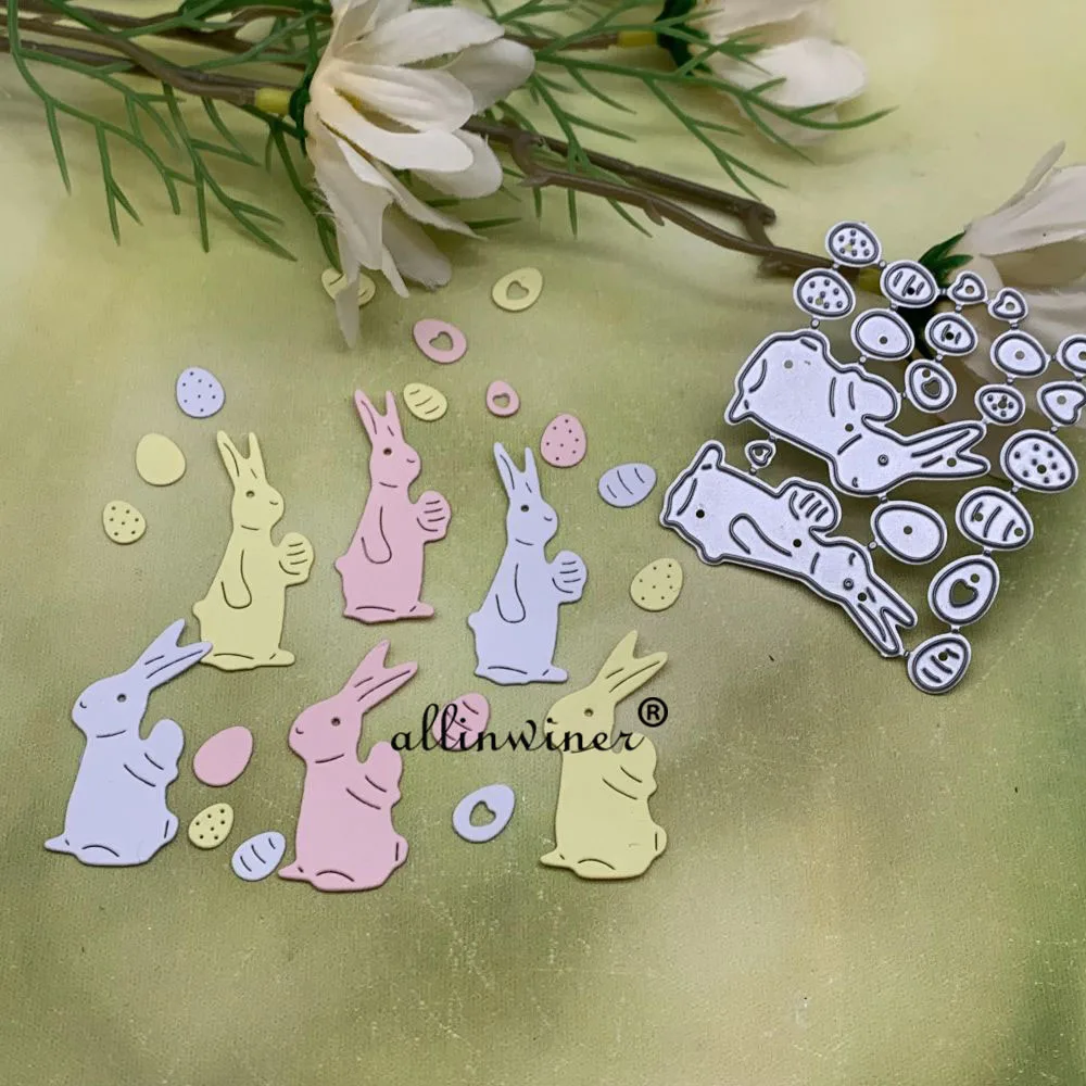 Easter egg bunny Metal Cutting Dies Stencils Die Cut for DIY Scrapbooking Album Paper Card Embossing