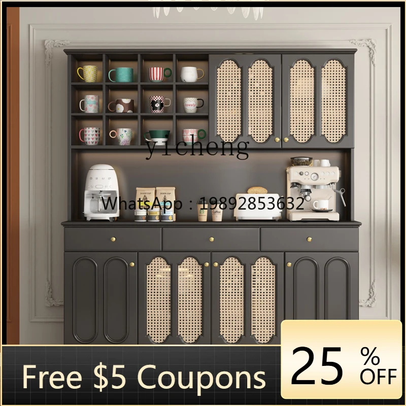 

H3-23 all solid wood side cabinet medium antique style with glass household cupboard storage locker