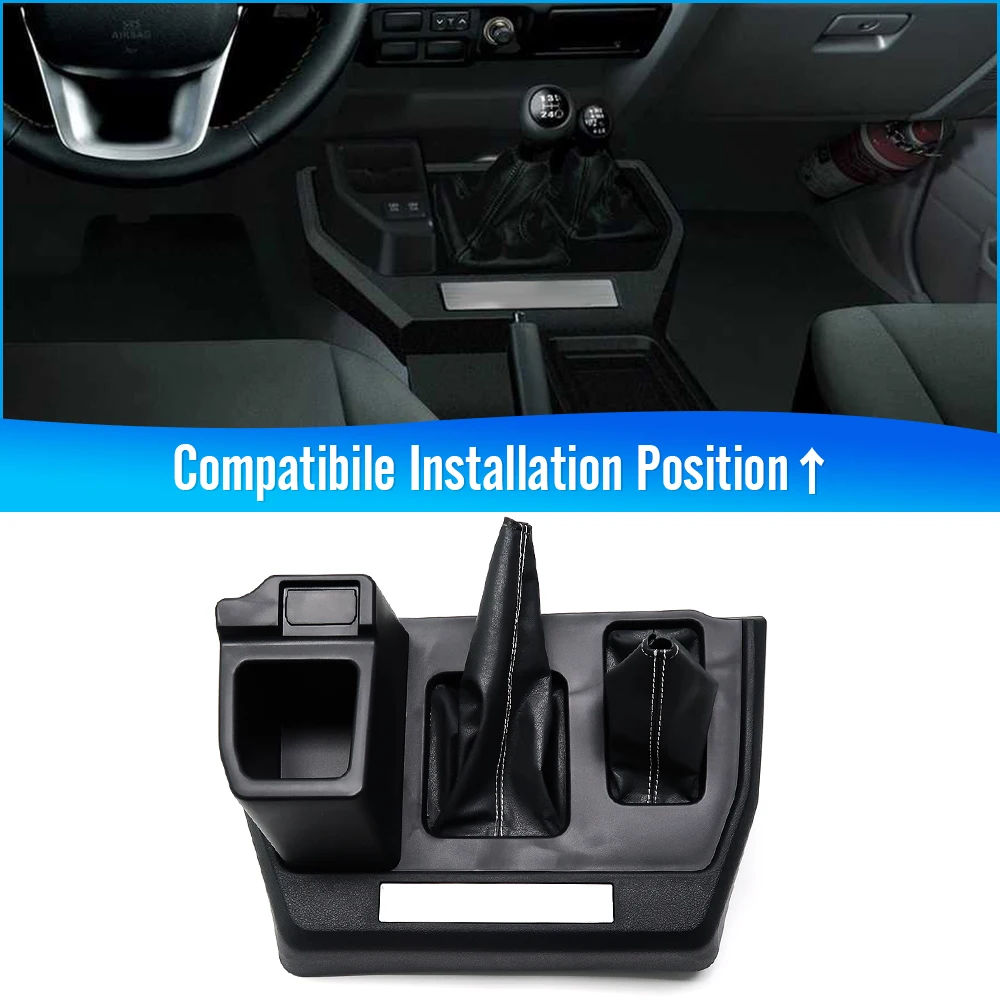 Console Armrest Storage Box Tray Gear Insert Water Cup Holder Cover Accessories For Toyota Land Cruiser LC70 LC71 LC76 LC77 LC79