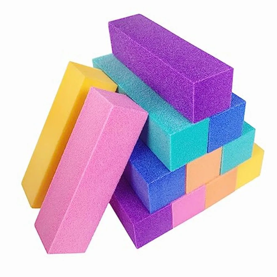 

12 Pcs Nail Buffer Block for Acrylic and Natural Nails, 4 Sided Sanding Buffers for Gel Nails Fingernail Shine Buffing Filer Se