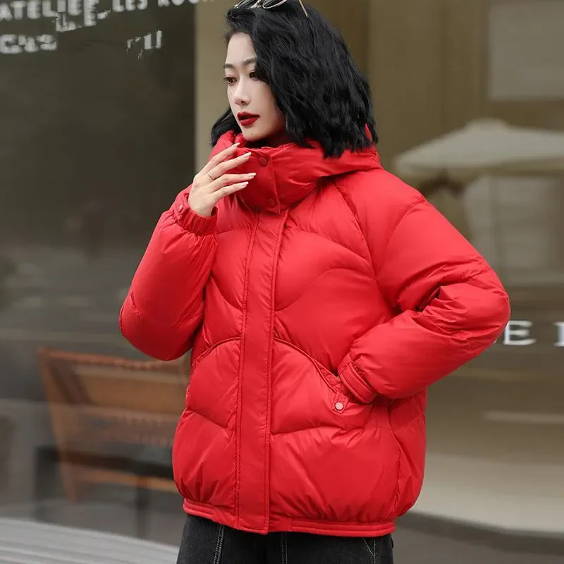 2025 Nuova giacca invernale da donna Parka caldo Top a maniche lunghe Giacche imbottite in cotone casual Nero Marrone Berretto staccabile Capispalla con cappuccio