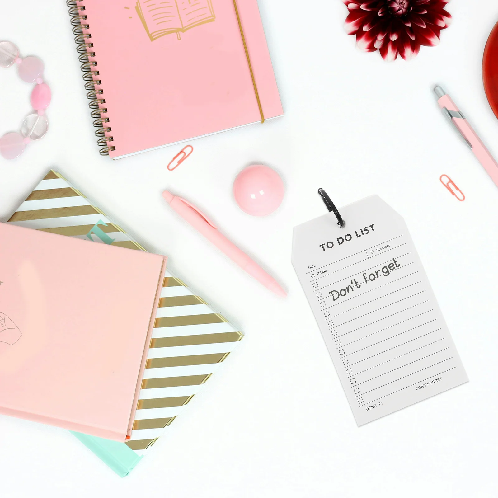 

6Pcs Memo Pad Ring Binder Style Portable Notepad Daily Planner Notebook Students Household Office Use Compact Notebook