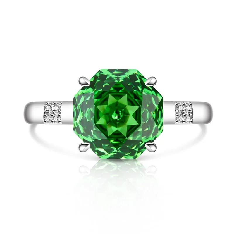 925 Sterling Silber Modischer Einfacher Millennium-Ring mit Rosenschliff, Geburtstags- und Jubiläumsgeschenk, Luxuriöser Damenschmuck – Detail 15