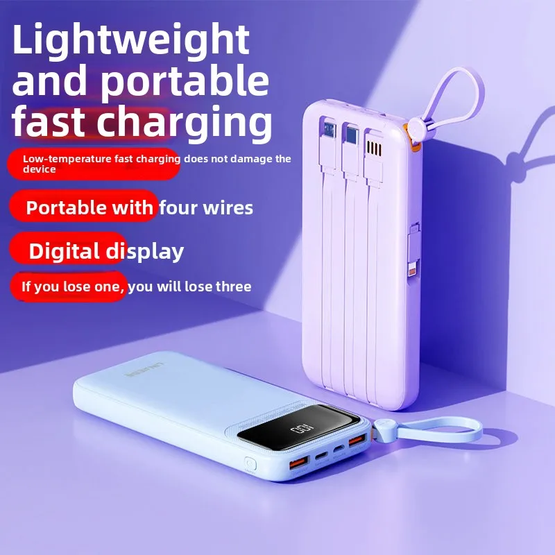 3C مصدر طاقة متنقل 1 واط/2 واط مللي أمبير قدرة حقيقية شحن سريع للغاية سعة كبيرة شاشة ديجيتال بطارية بمشبك خلفي محمول
