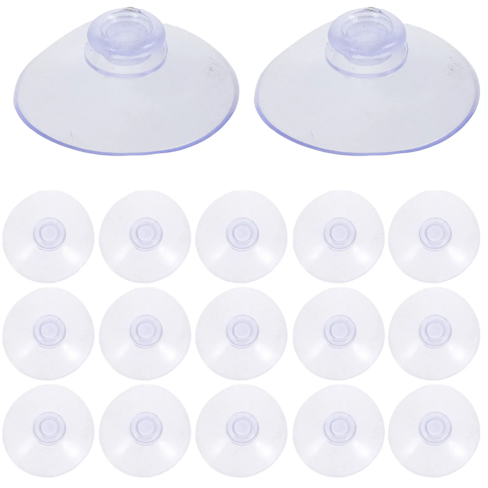 

100 Pcs Suction Cup Hooks Clear Plastic 40mm Strong Suction Bathroom Accessories Glass Table PVC Multifunctional Heavy Duty