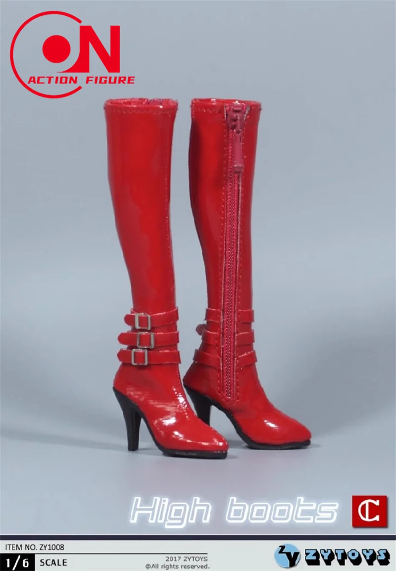 ZYTOYS ZY1008 1/6 Vrouwelijke Hoge Laarzen Holle Schoenen Model Fit 12 ''TBL PH JO Soldaat Action Figure Body poppen