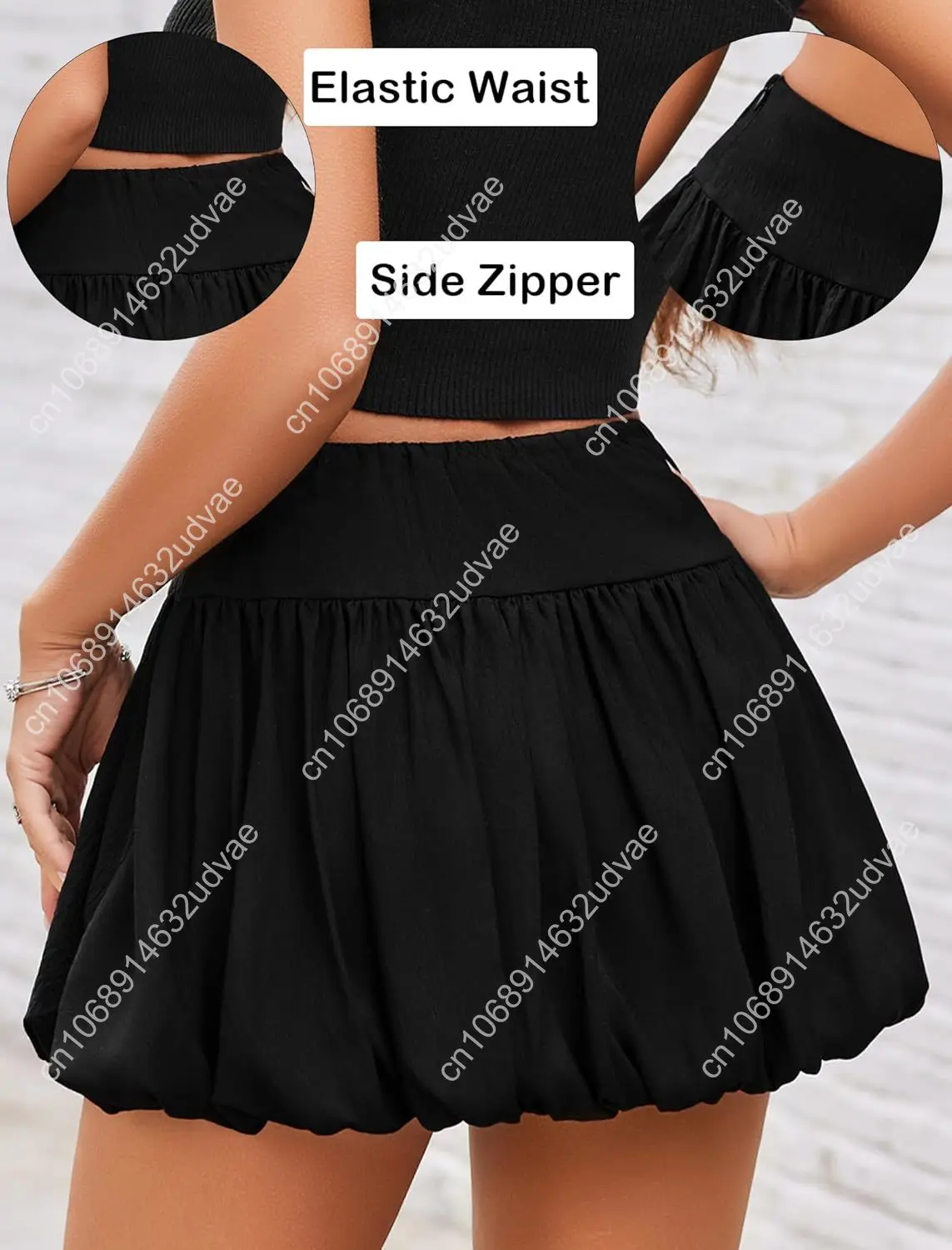 Avidlove Women Bubble Skirt Short Summer Skirts Casual Mini Skirt Boho High Waisted Skorts Going Out Party Skirt