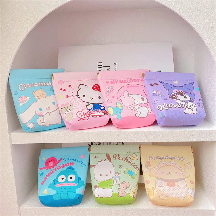 8 pz/lotto Sanrio Kawaii Melody Kuromi Pochacco Astuccio Carino Scatola di Matita Portamonete Cancelleria Penna Borsa Materiale Scolastico