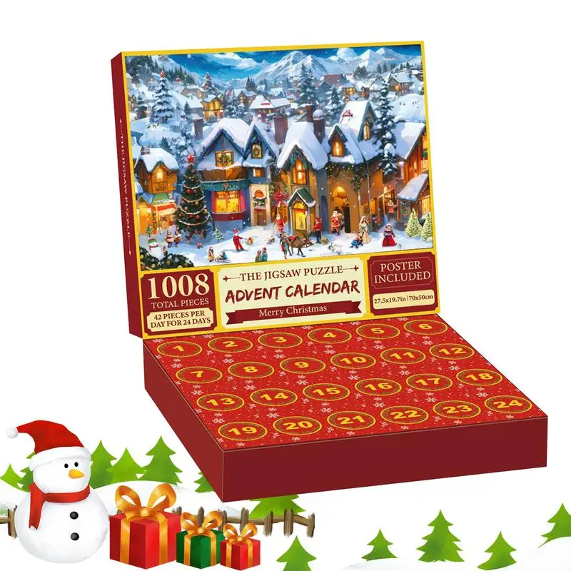 

Winter Countdown Puzzle Christmas Advent Calendar Puzzle Holiday-themed Adults Jigsaw Puzzle For Enhancing Festive Atmosphere