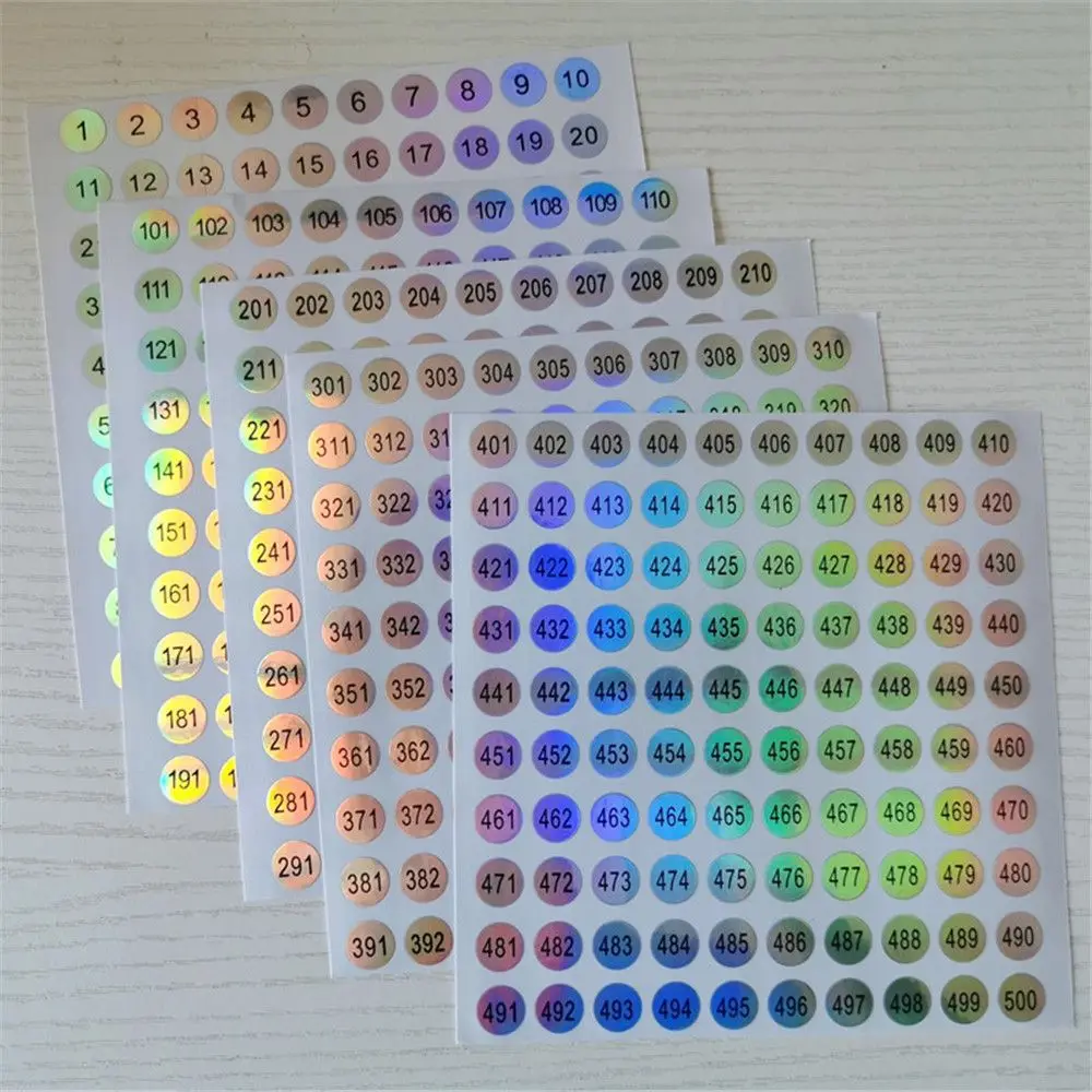 1-500 Craft Box Paper Package Label Self Adhesive Distinguish Digital Label Tags Number Stickers Waterproof