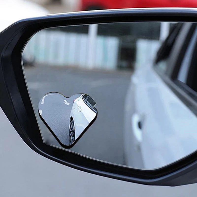 Set Delightful Heart Shaped Car Rearview Mirror Blind Spots Side View Mirror SUV Auto Accessories