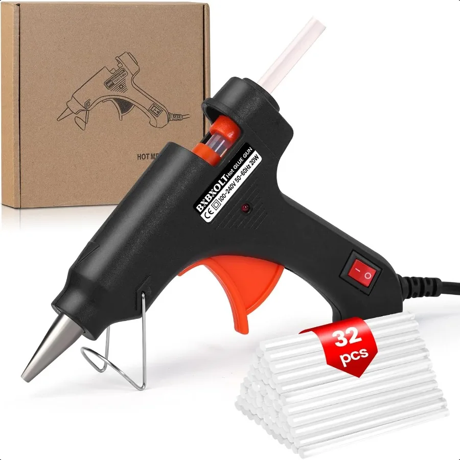 

Hot Glue Gun Kit with 32 Glue Sticks Fast Preheating Hot Melt Mini Glue Gun for School Crafts DIY Arts and Quick Home Repairs 2