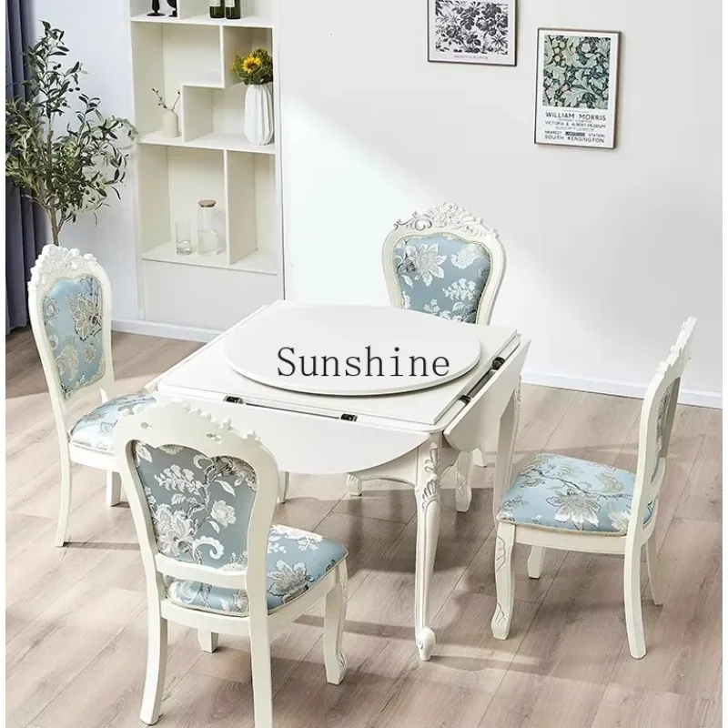 Luxury solid mahjong machine, automatic dining table, dual-purpose electric mahjong table, round  FT