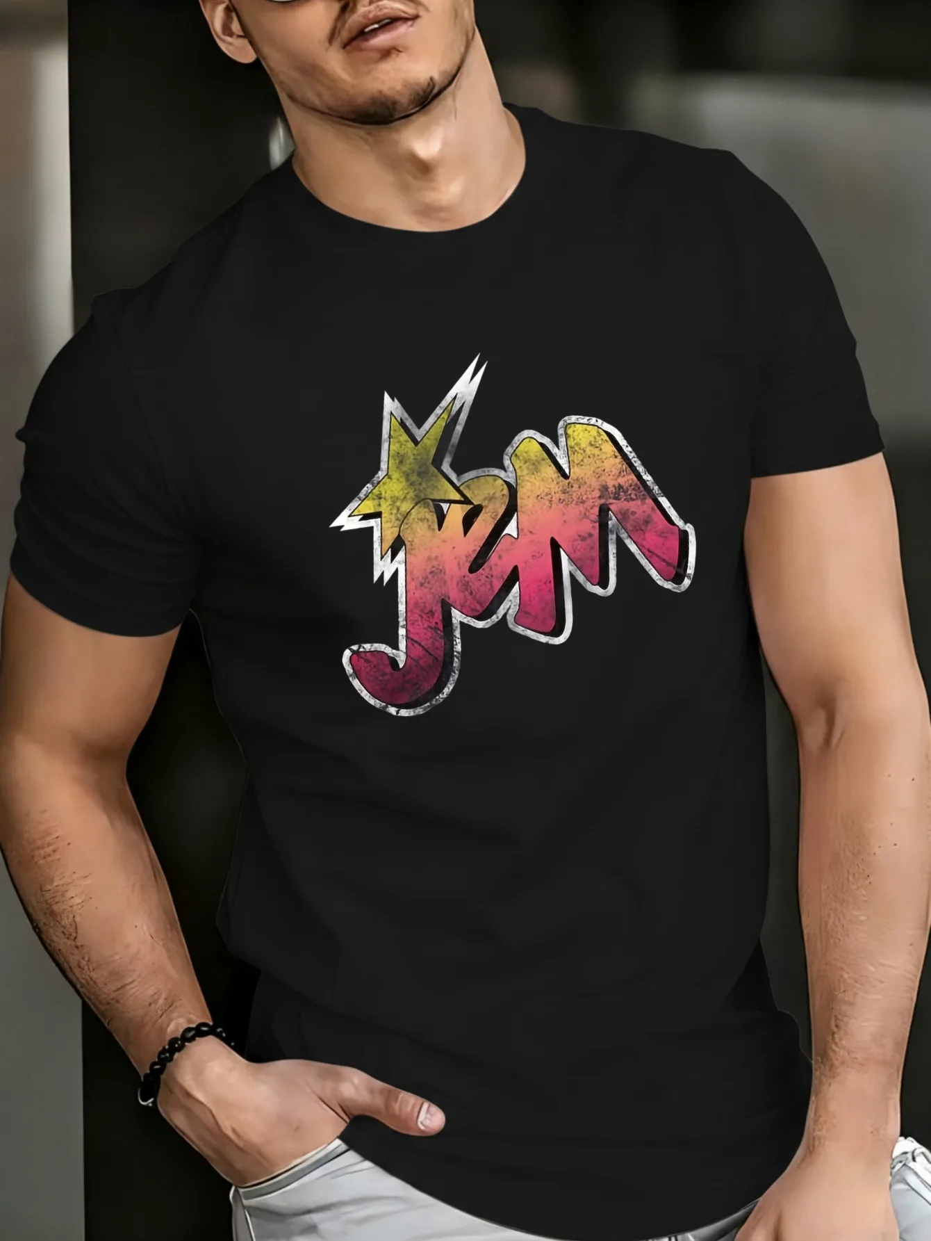 1PC JOOCAR T-shirt en coton blanc avec motif croix, texte « The Way The Truth The Life », décontracté toutes saisons, col rond, manches courtes douces, extensibles et respirantes, haut streetwear à imprimé lettres tendance, choix de cadeau idéal pour les fêtes