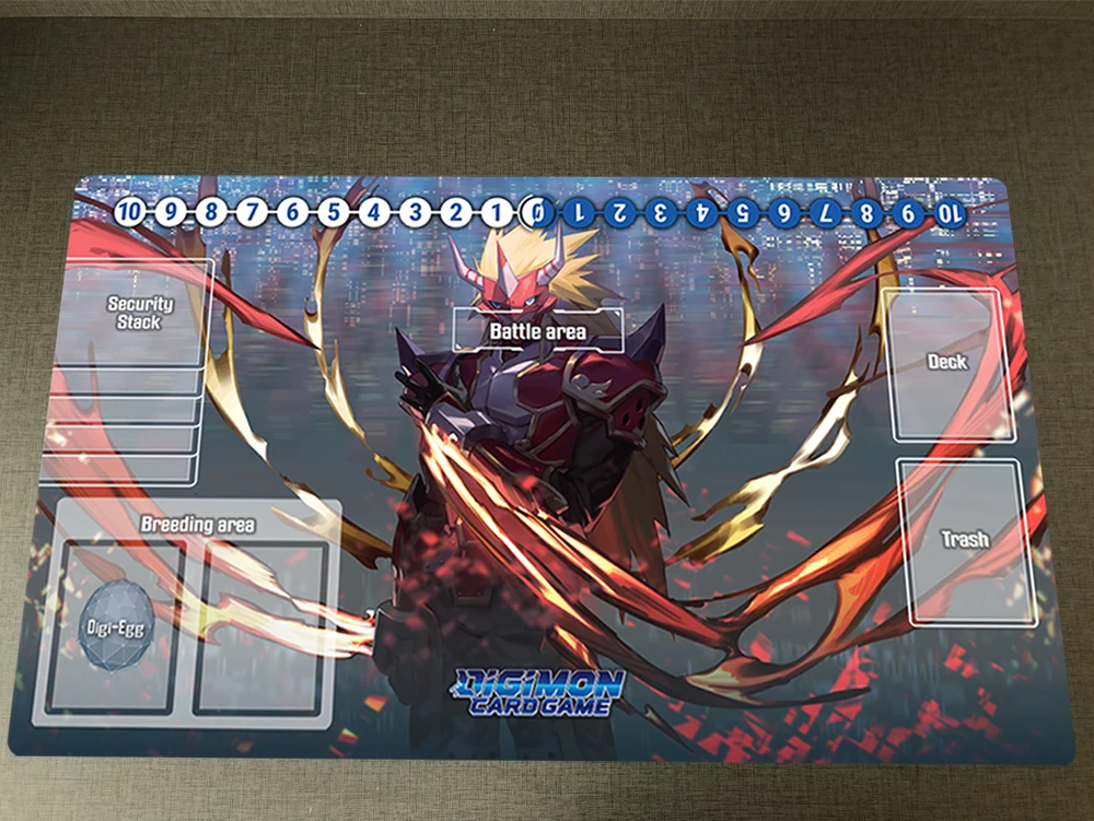 

Digimon Playmat Agnimon DTCG CCG Mat Trading Card Game Mat Duel Board Game Playmat Desk Pad Anime Mousepad & Free Bag 60x35cm