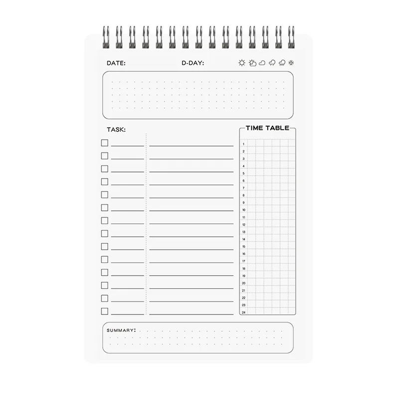 Daily Planner, Weekly Planner, Time Management Efficiency Manual, Postgraduate Study Schedule, Calendar Notepad