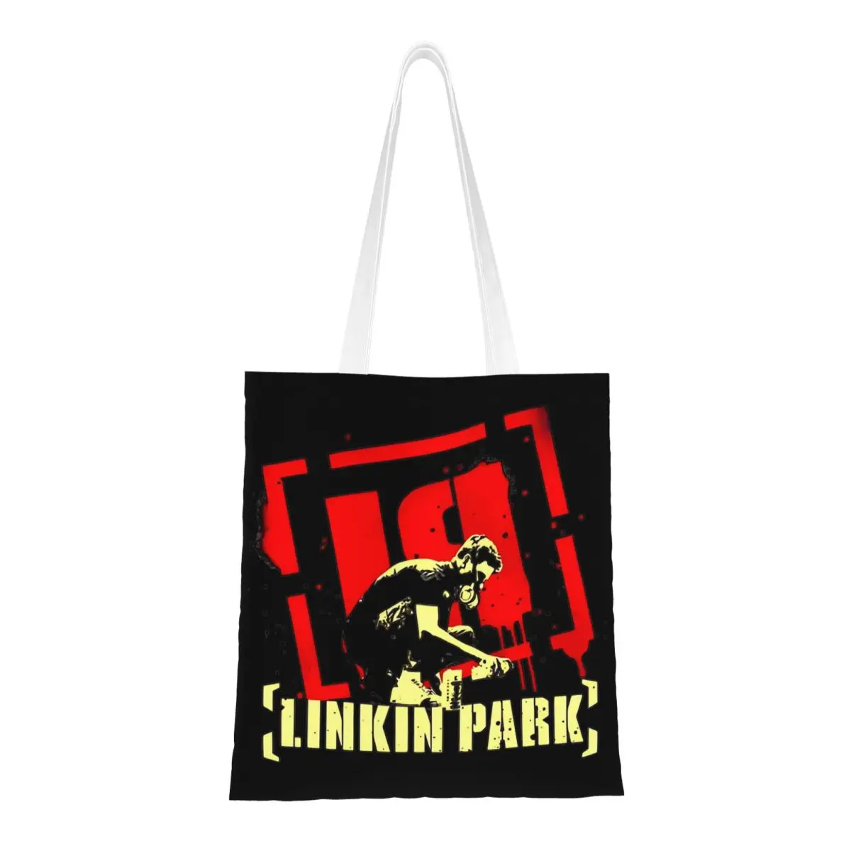 

LinkinParks Canvas Tote Bag Reusable Unique Design Grocery Bag for Unisex