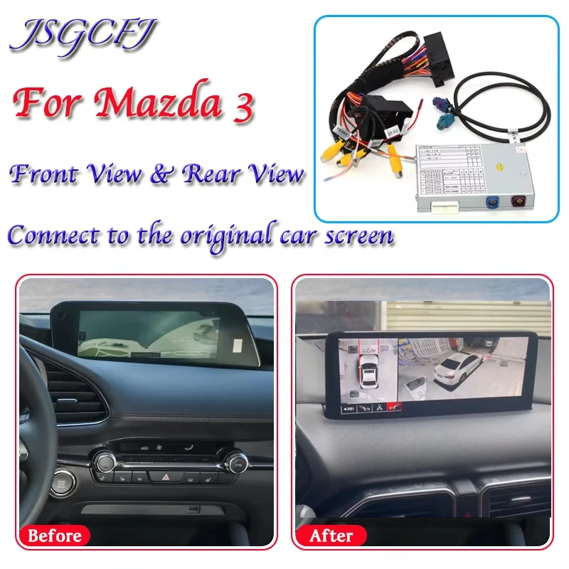 For Mazda CX-5 KF 2016~2022 360-degree Imaging Front Rear View Camera Decoder Original Car Screen System Upgrading Parking CAM