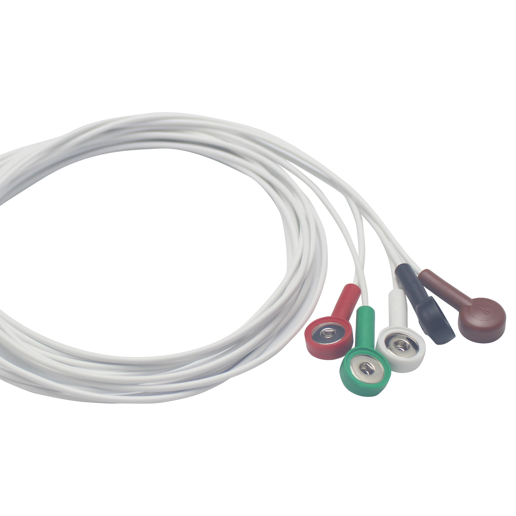 Hot-selling reusable AHA 5-lead Mortara H3 ECG dynamic ECG cable with snap end.