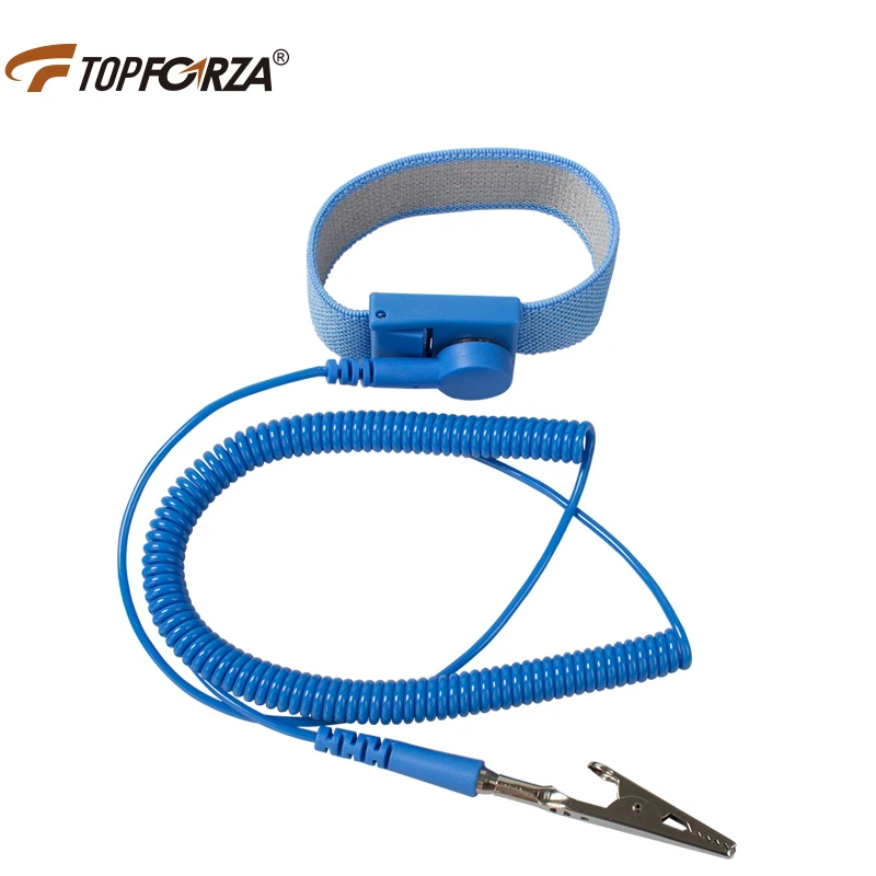 Topforza 3Meter Anti-static Wrist Strap Esd Bracelet Antistatic Grounding Wristband Electrostatic Discharge Hand Tool for Repair