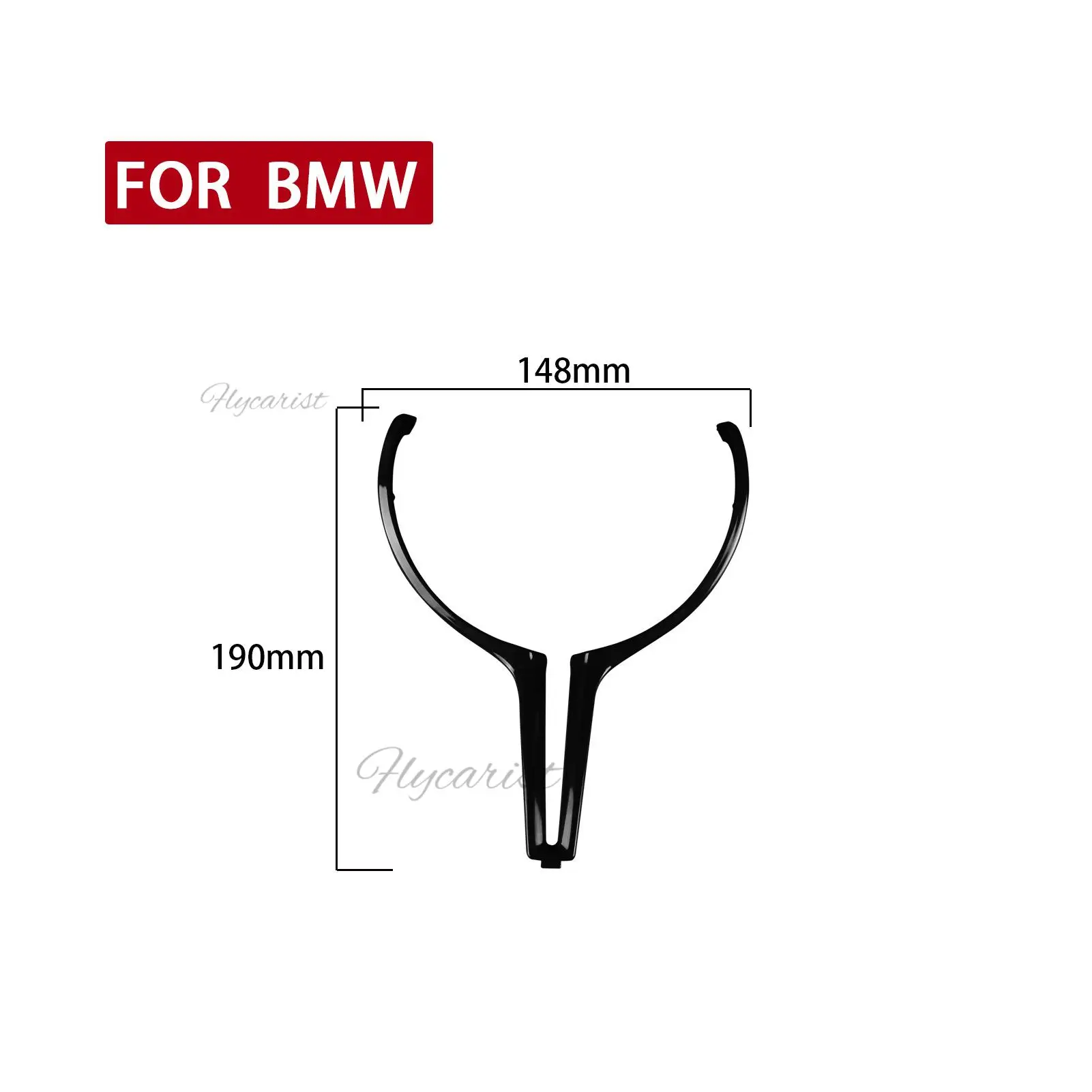 Black Steering wheel cover Inner Trim For BMW M2 F87 M3 F80 M4 F82 F12 X5M X6M image 2