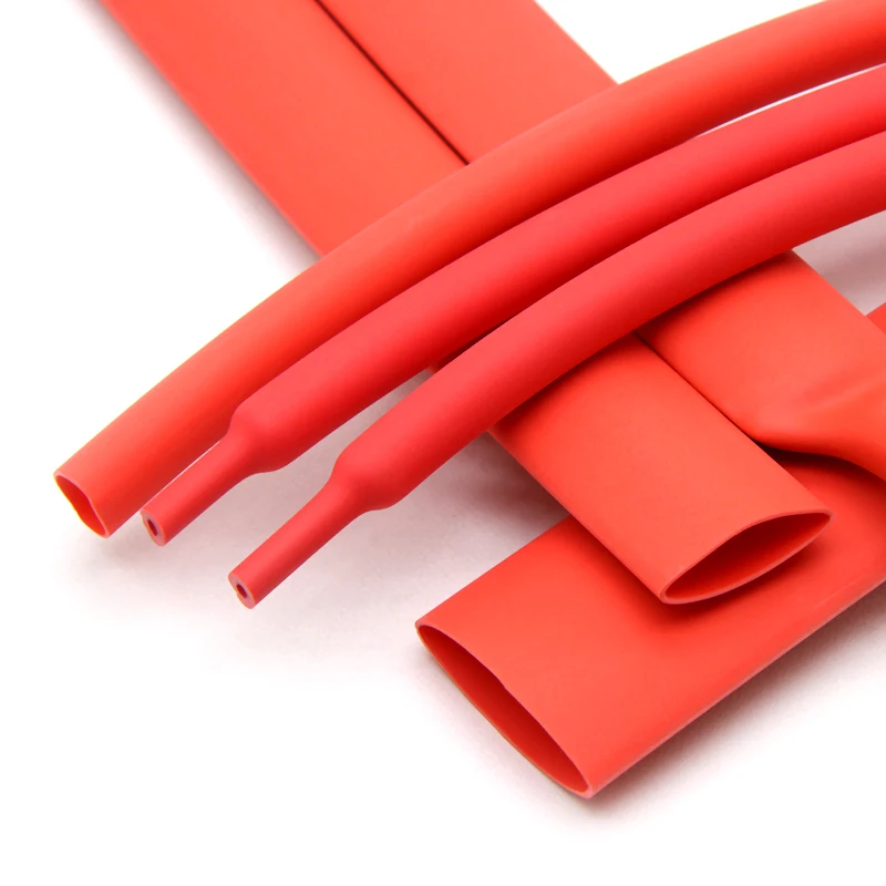 1~20m 3:1 Heat Shrink Tube With Glue Red Diameter 1.6 ~ 39mm Dual Wall Polyolefin Insulated Adhesive Lined Shrink Wrap Sleeve