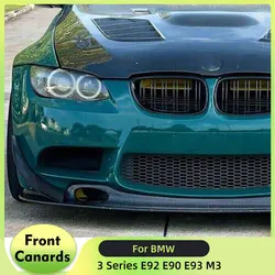 Carbon Fiber Car Front Bumper Lip Splitters Canards for BMW 3 Series E92 E90 E93 M3 Non M Sport 2 Door 4 Door 2007 - 2013