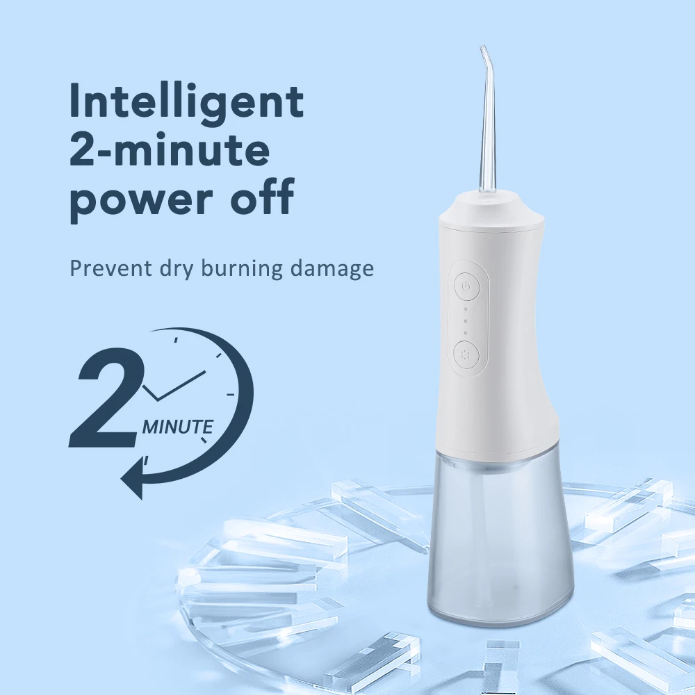 Os dentes dental portáteis do fio dental da água do flosser escolhe 3 modos 360 ° Impulso de alta frequência 4 jatos destacáveis 300ML grande capacidade