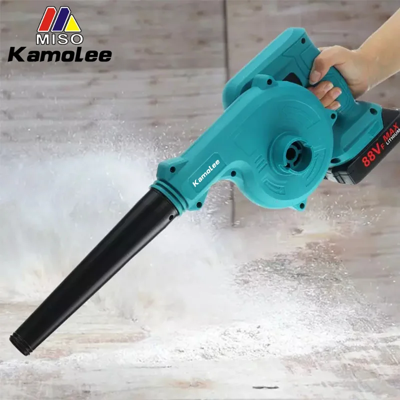 Kamolee 18V Garden Electric Blower Cordless Leaf Blower for Dust Blowing Dust Computer Collector Hair Dryer Power Tool