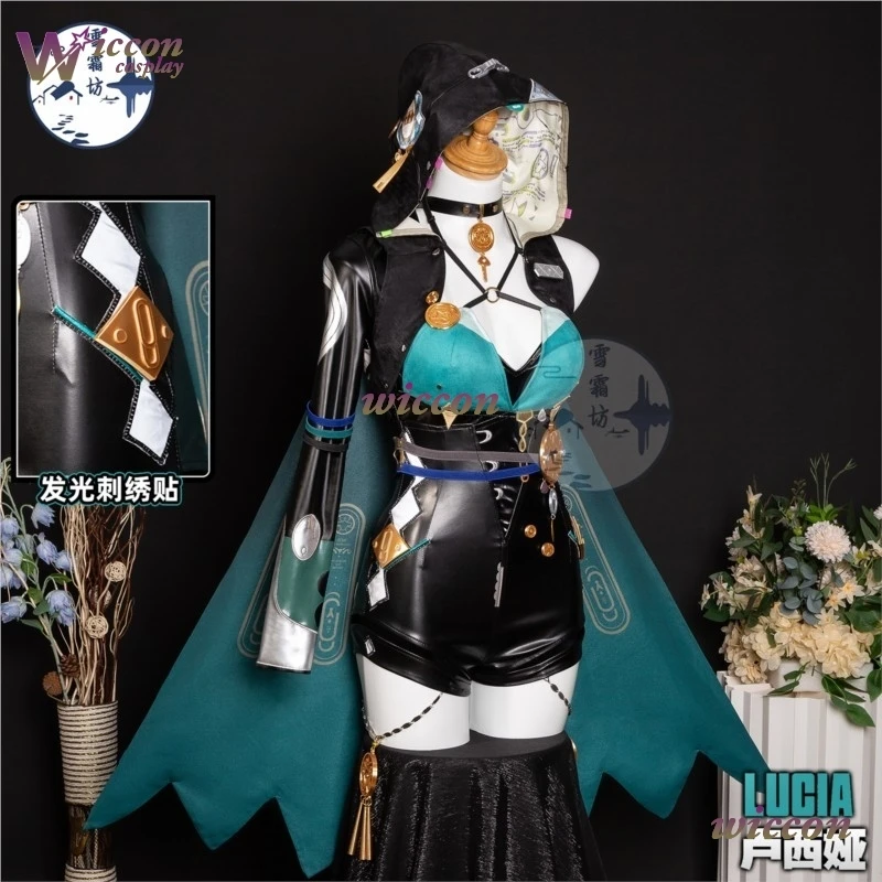 Wona ZZZ Zenless Zone Zero Lucia أزياء تنكرية شعر مستعار موحد أغطية الرأس لعبة الزي Spook Shack بدلة نسائية لحفلات الهالوين #5