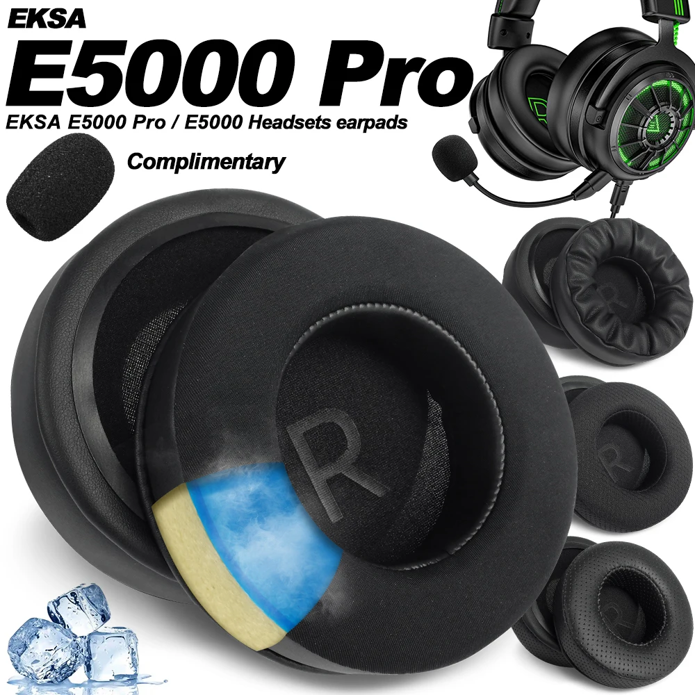 EKSA E5000 Pro / E5000 Earphone Pads for Replacement Earpads Headphones Mesh Cloth Memory Covers Sponge
