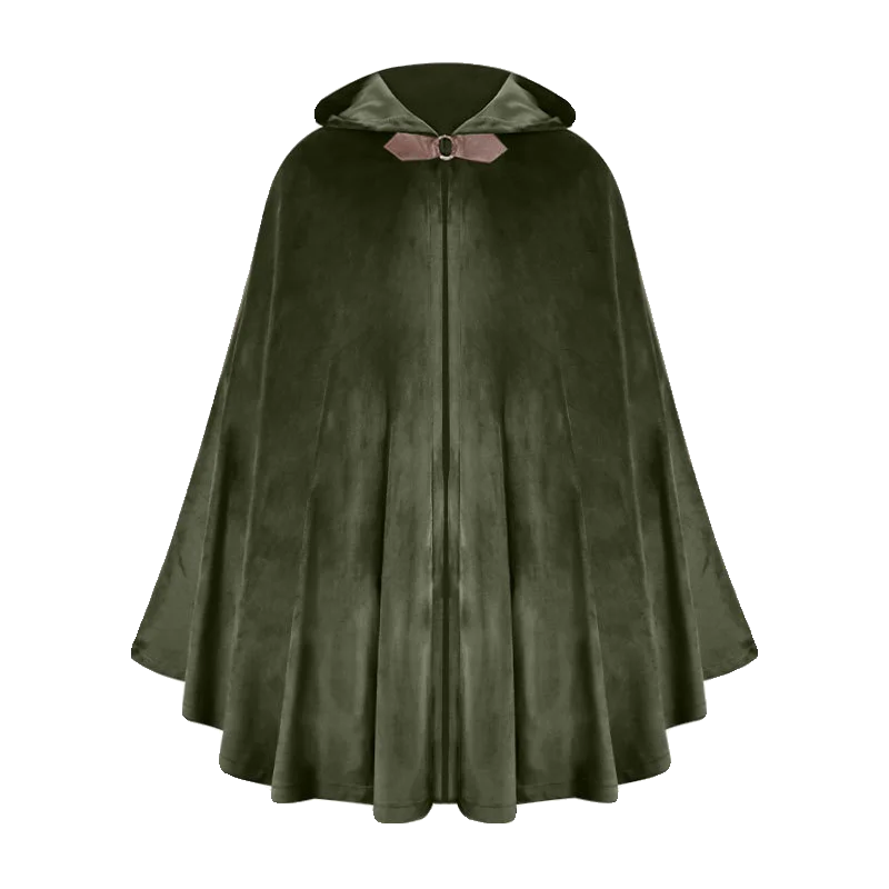 Loween – cape à capuche pour hommes, Robe de Pirate médiévale, tenue d'artiste, Costume de Ranger, poinçon