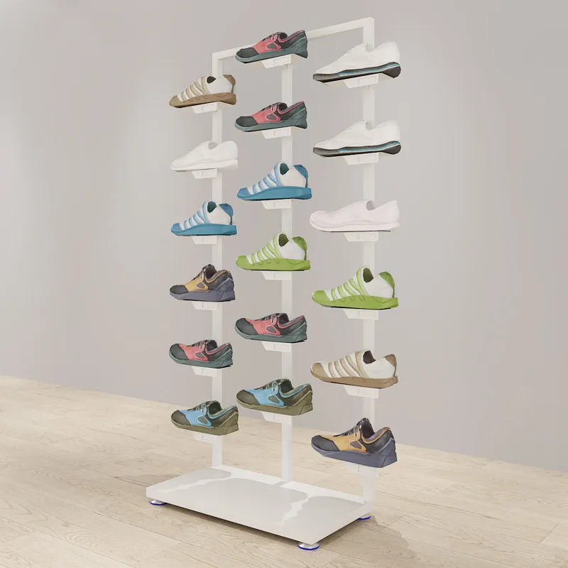 Shoe store sports shoe rack display rack wrought iron simple shoe rack Zhongdao direct sales disassembly and assembly display