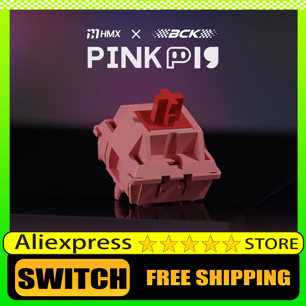 

Линейный переключатель BCKeys×HMX Tanker, 45 г, давление света, смазка, оригинальный вал на заказ для механической клавиатуры, подарки Cherry MX