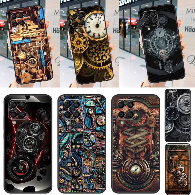 Steampunk Style Gears Levers Engine Case For Samsung Galaxy M11 M12 M13 M14 M20 M21 M23 M31 M32 M33 M51 M52 M53 M54 M31s Cover