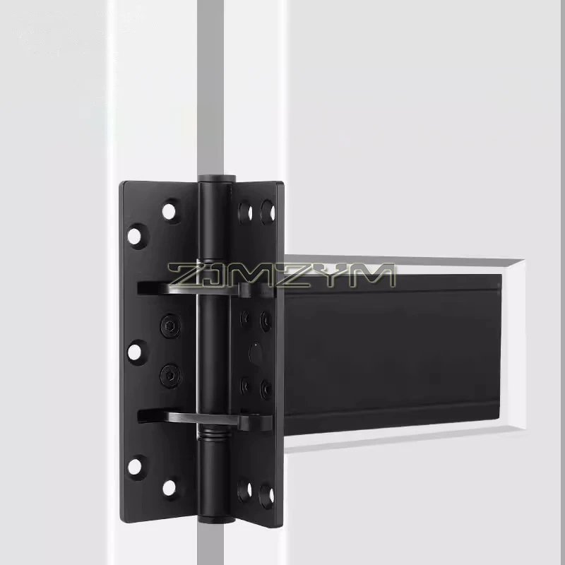 1 Set Self-Closing Door Hinge Hydraulic Automatic Door Closer Hidden Door Hinge/Invisible Door Silent Door Hinge, Black