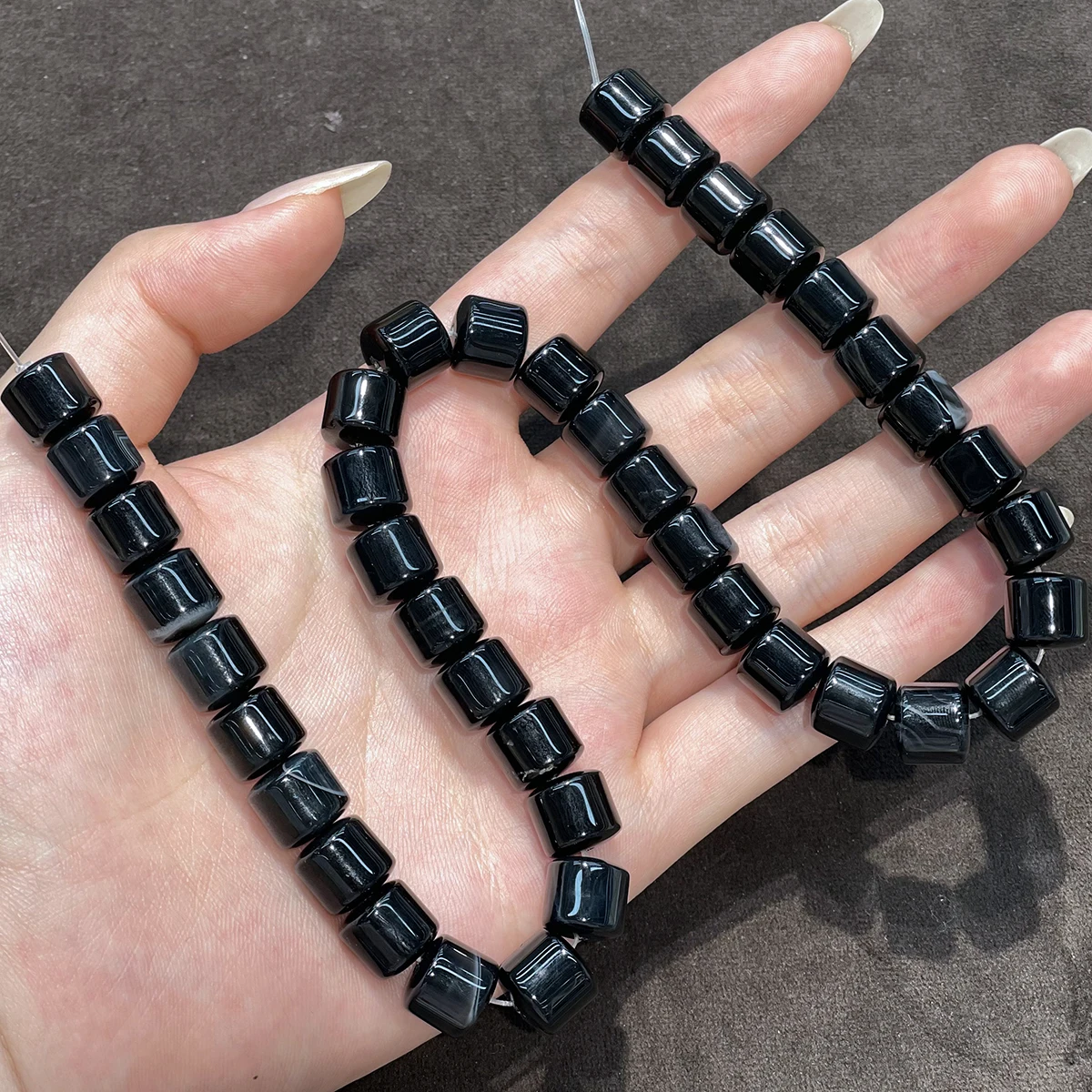 40 Stück 10mm Halbfertige Fassförmige Perlen Natürliche Kristallperlen für Schmuckherstellung DIY Halsketten Armbänder und Accessoires – Detail 13