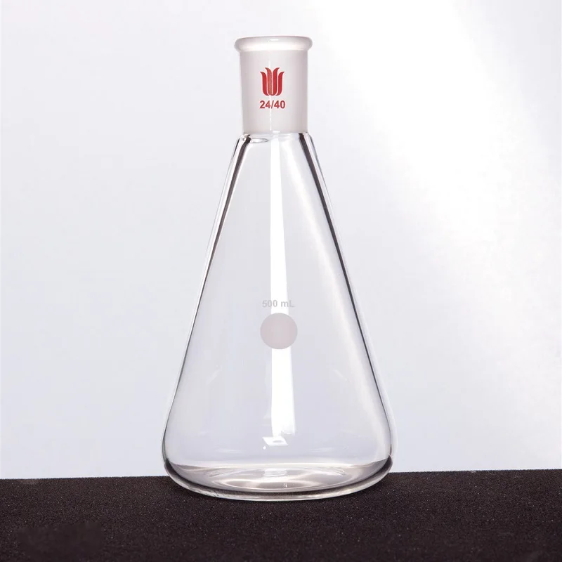 SYNTHWARE Triangular flask, Conical flask, 250mL-2000mL, Heavy wall, High strength, Erlenmeyer flask, Borosilicate glass, F66